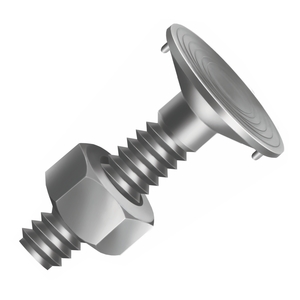 PARAFUSO CORREIA ELEVADORA 34 C/PORCA SEXT. MA RI 10 X 30 ZINCADO BRANCO