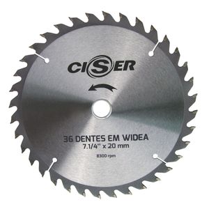 DISCO SERRA CIRCULAR 12 DENTES CISE 4.3/8X20 POLIDO