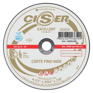 DISCO CORTE INOX CISER EXCELLENT 180X1,9X22,2 POLIDO