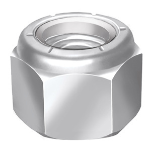 PORCA NYLON ALTA CLASSE 8 MB 8 CHV 13 ZINCADO BRANCO